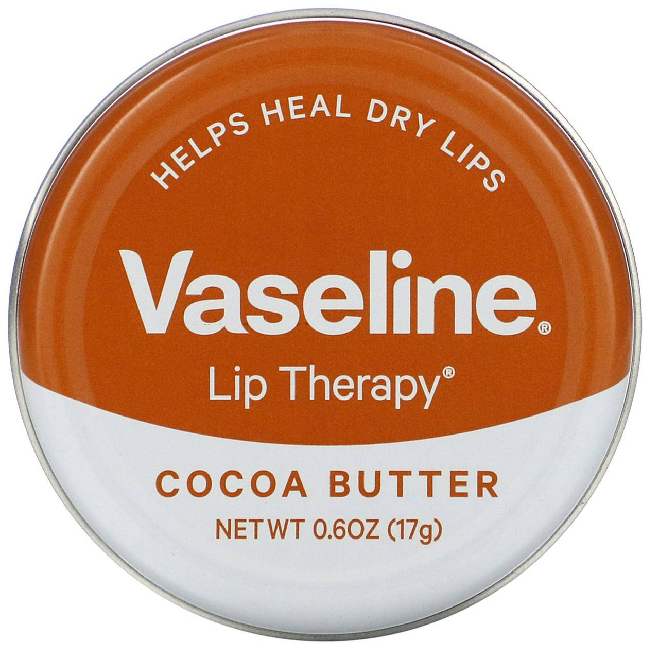 

Vaseline, Lip Therapy, Cocoa Butter, 0.6 oz (17 g), официальный сайт, VSL-56006