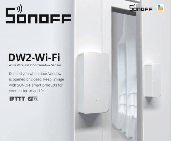 

Беспроводной SONOFF Wi-fi датчик открытия двери/окна. Датчик охранной сигнализации
