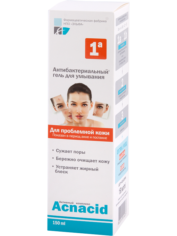 

Гель для вмивання Elfa Pharm Acnacid 150мл Антибактеріальний