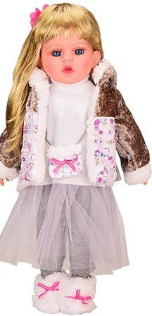 

Кукла большая в шубке как ребенок мягконабивная 46 см, говорит 120 фраз PL-520-1801ABCD