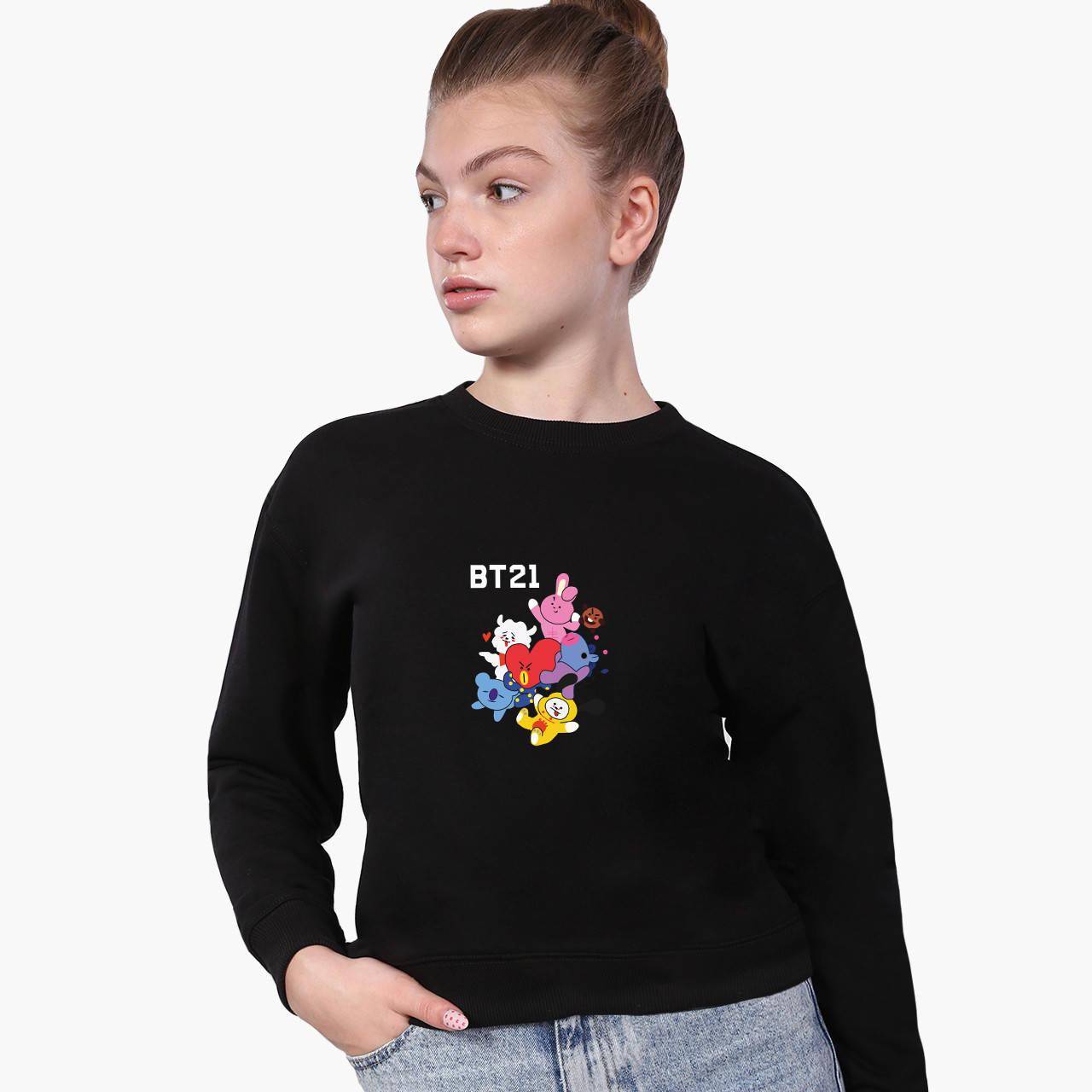 

Свитшот для девочки БТС (BTS) (9509-1166) Черный 146