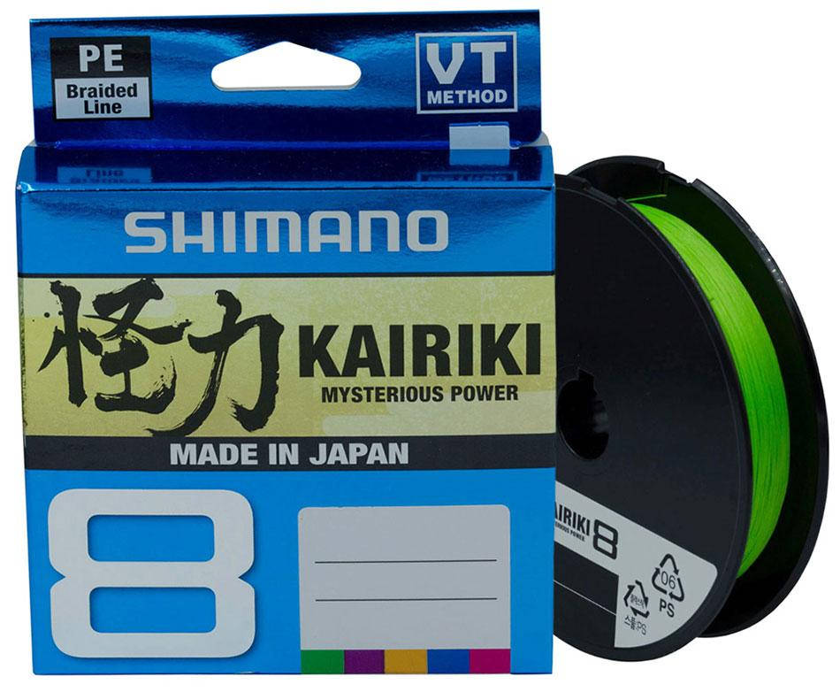 

Шнур Shimano Kairiki 8 PE (Mantis Green) 150m 0.06 mm 5.3 kg, Салатовый