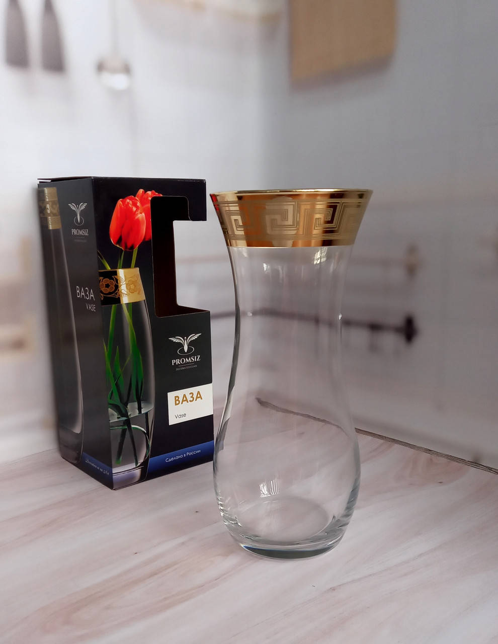 

Ваза 26 см Флора Гусь Хрустальный "Цезарь" EAV04-3737, Розовый