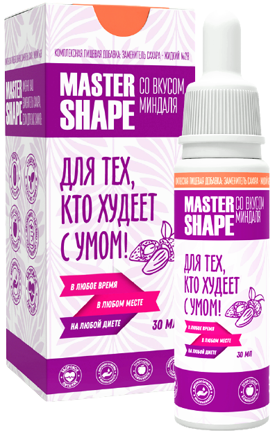 

Сахарозаменитель в жидкой форме ФитПарад Master Shape №28 вкус "Миндаль" (30 мл)