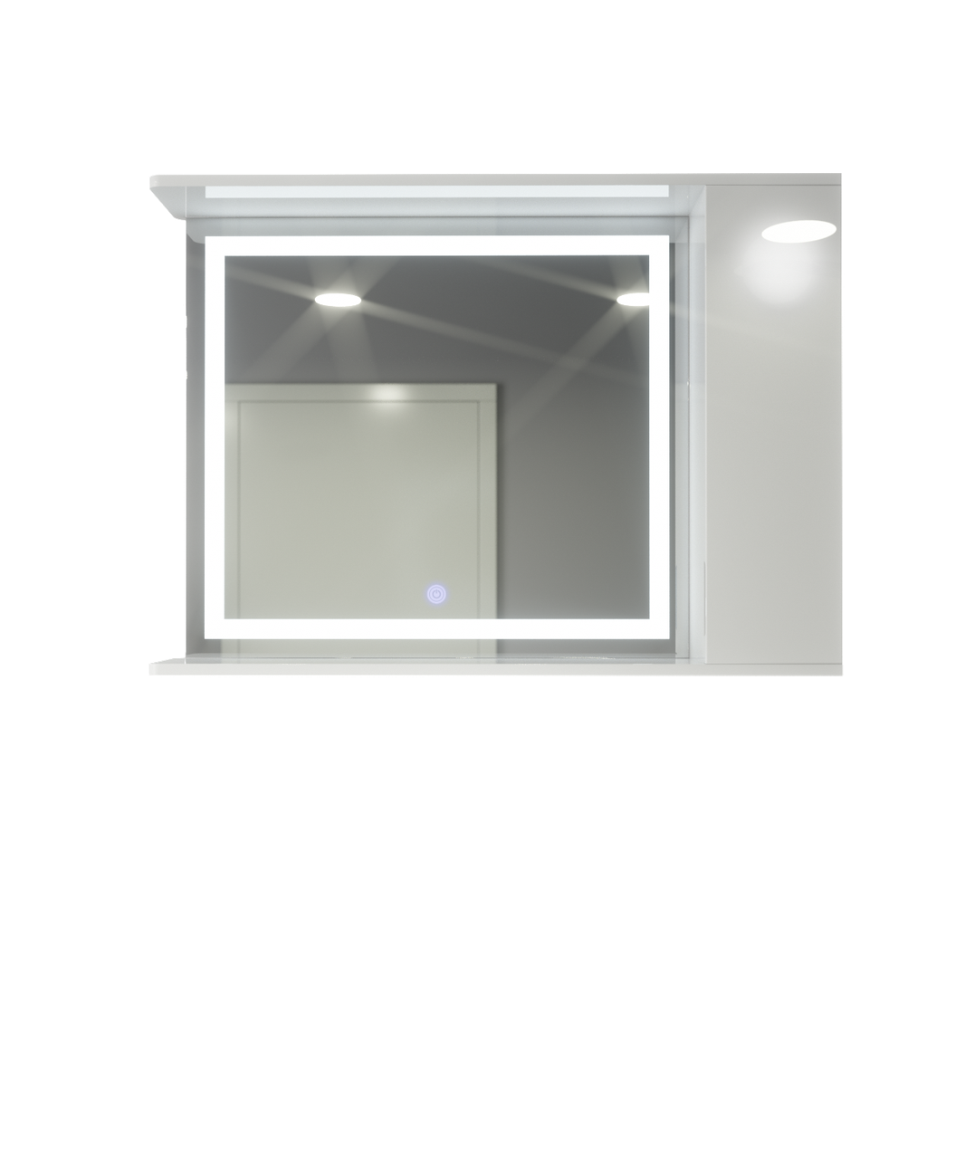 

Зеркальный шкаф с LED подсветкой ШК703 (900х700х150) c сенсором дверь справа
