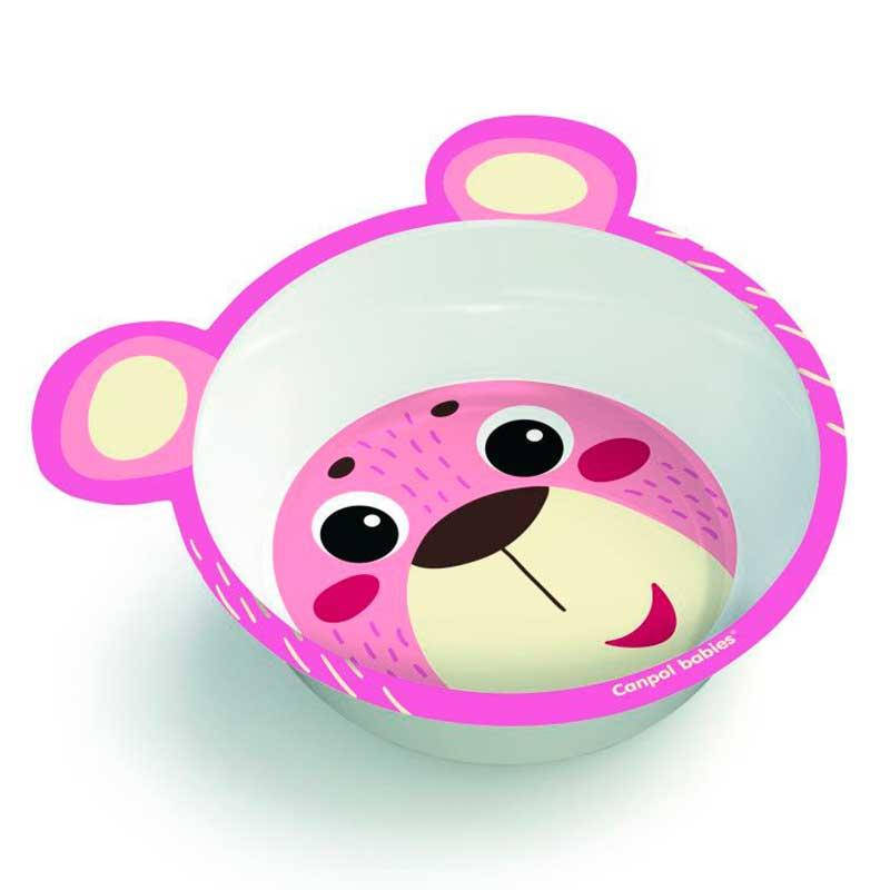 

Тарелка Canpol Babies из меламина антискользящая с ушками Hello Little 4/520_pin, Розовая, Розовый
