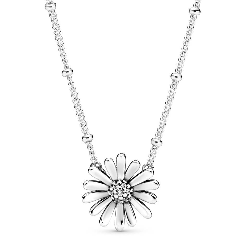

Серебряное колье "Ромашка", С6715