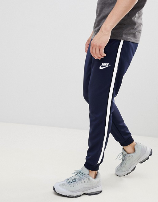 

Мужские спортивные штаны Nike (Найк) с лампасами синие M, Синий