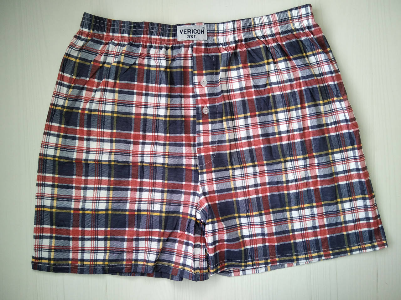 

Семейные трусы шорты VERICOH хлопок клетка красный с синим 3XL 52\54