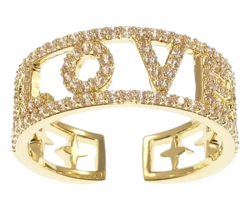 

Кольцо Xuping QQMM Позолота 14K "Love" р.16-17