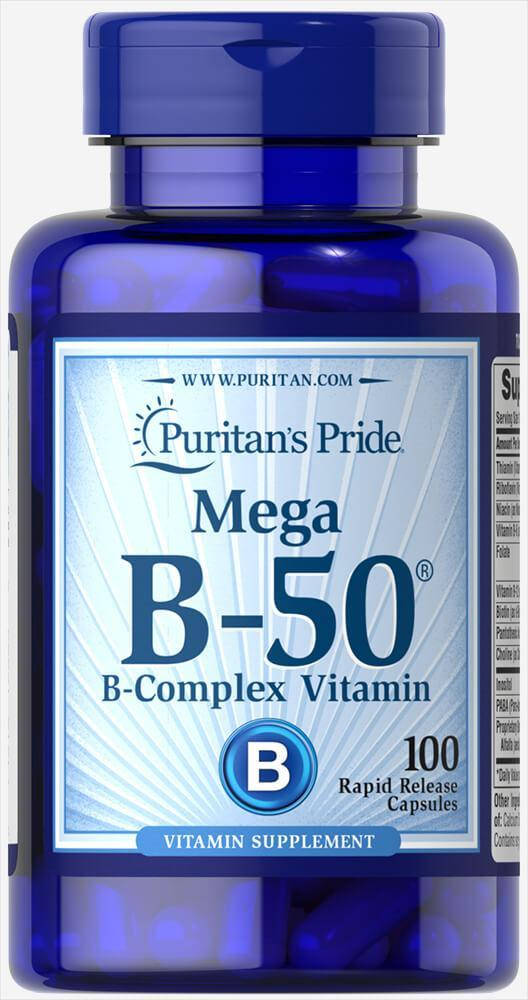 

Витамин B комплекс Puritan's Pride Mega B-50 100 капс.