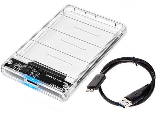 

Внешний карман для HDD SSD 2.5 USB 3.0 SATA прозрачный 2000-05192