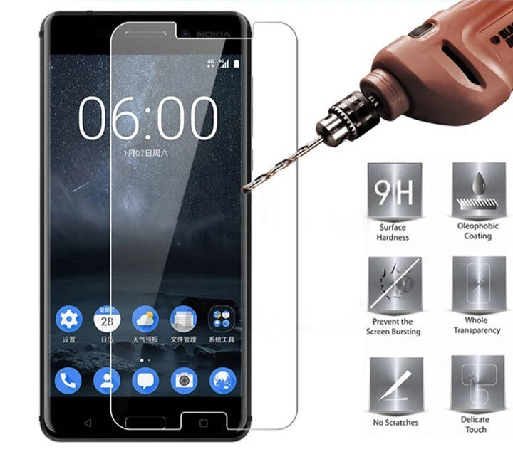

Загартоване захисне скло на Nokia 5, Прозрачный