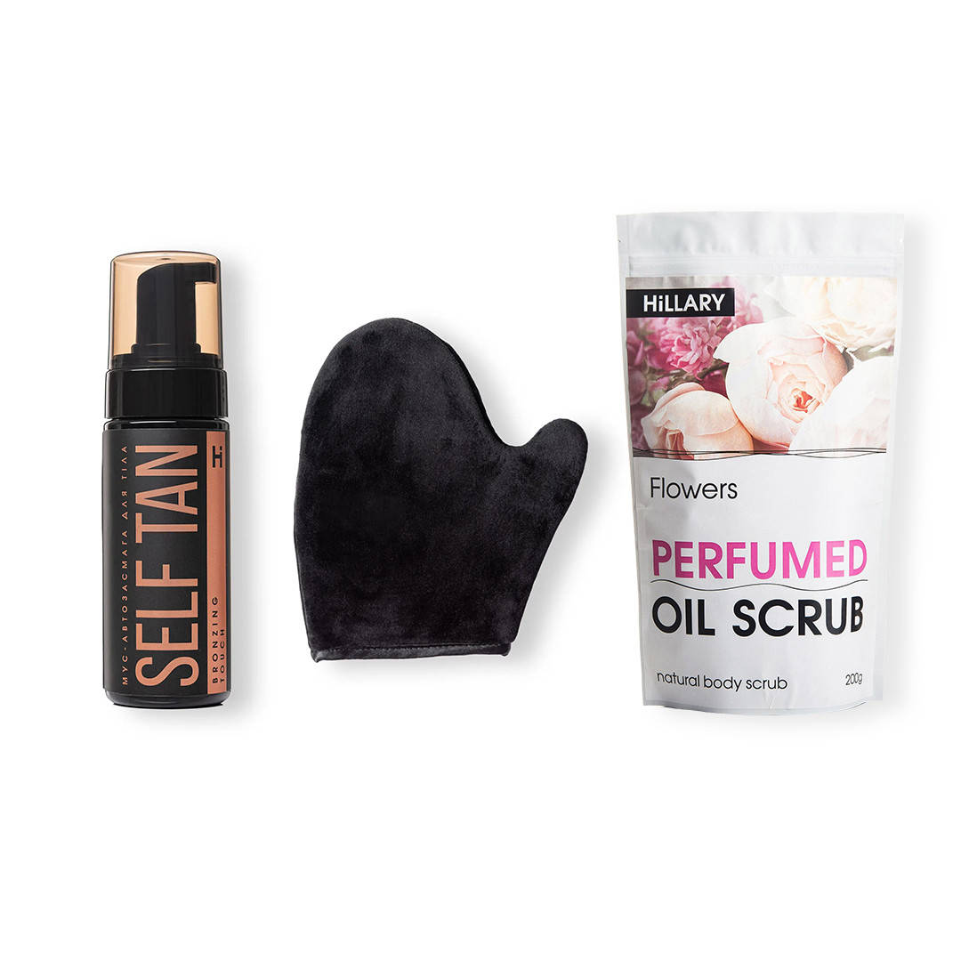 

Набор для автозагара тела + Скраб для тела Perfumed Oil Scrub Flowers