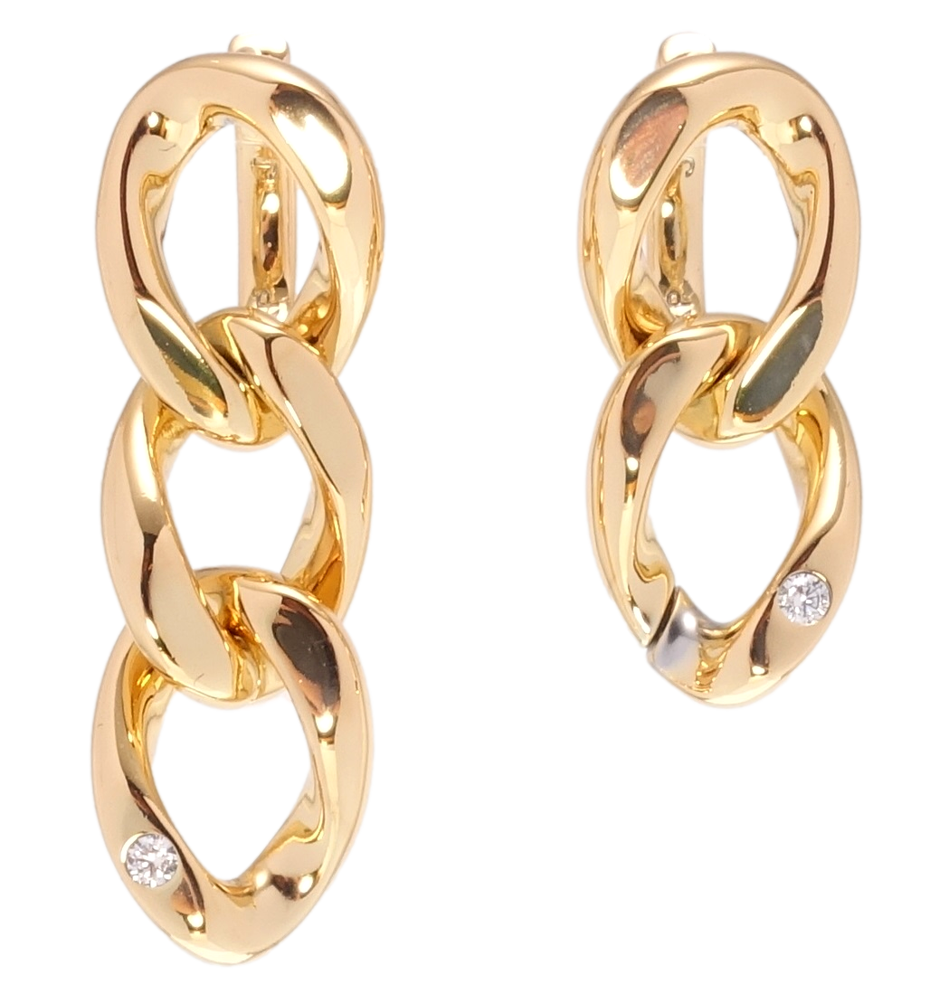 

Серьги Xuping QQMM Позолота 18K подвески на колечках "Ассиметричная цепочка"