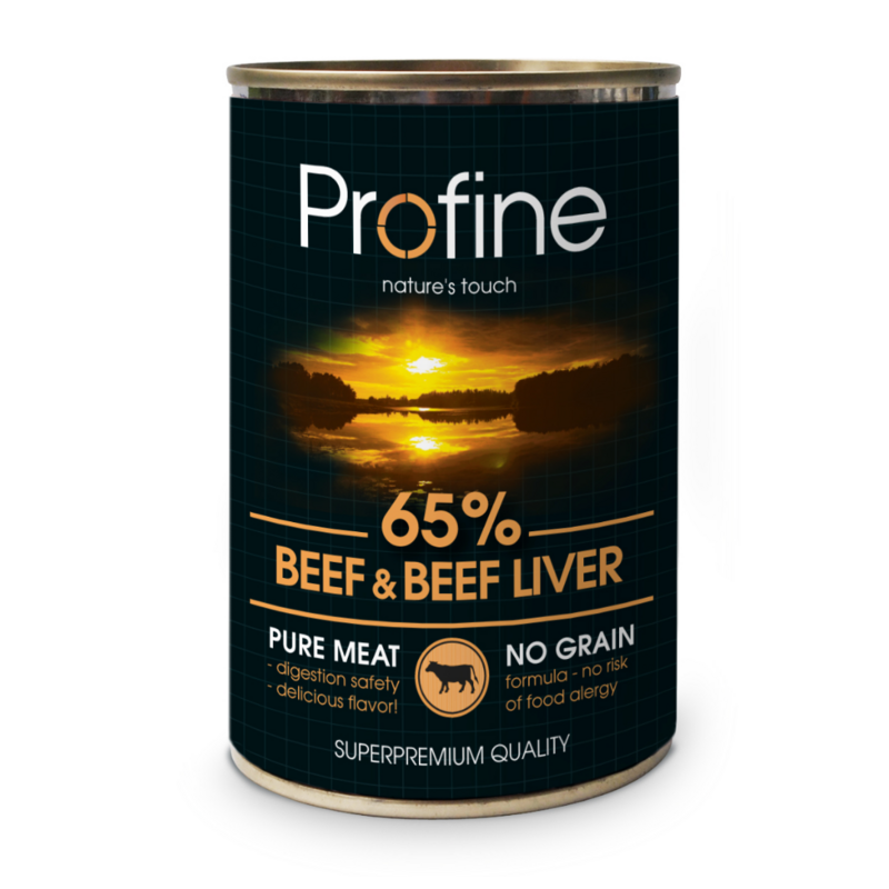 

Влажный корм для собак Profine Beef & Beef Liver 400 г Акция