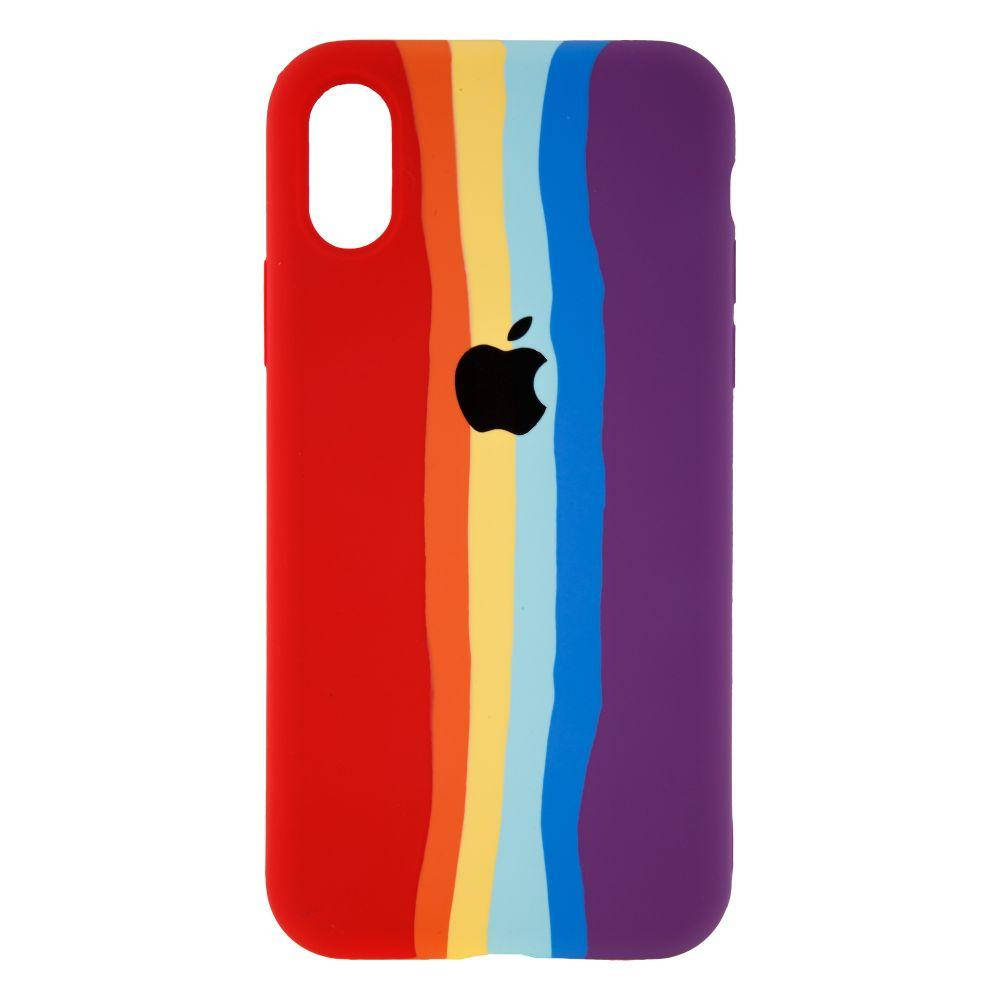 

Чехол для Iphone X Xs айфон Х силиконовый с мягкой микрофиброй внутри и логотипом 04