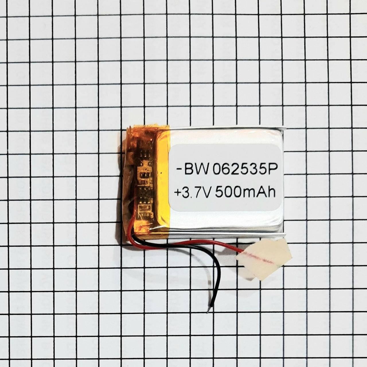 

Литий полимерный аккумулятор 062535 3.7V 500mah