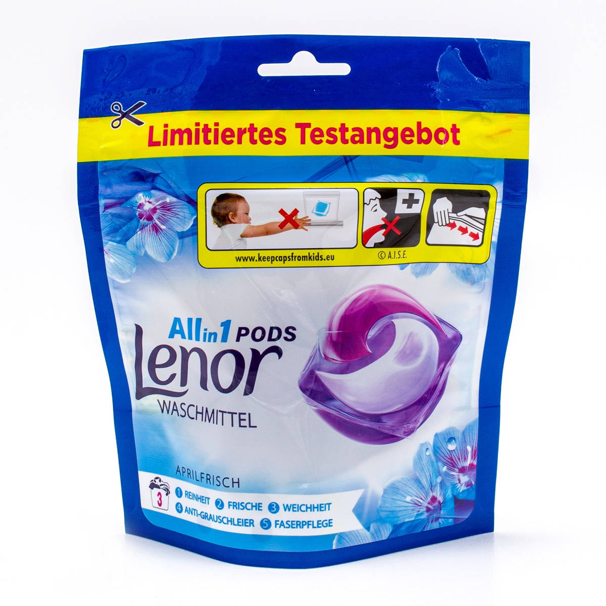 

Капсулы для стирки Lenor All in 1 Pods Aprilfrisch универсальные 3 шт.