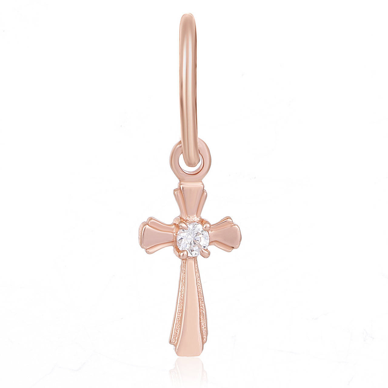 

Серебряный подвес с фианитом - "Крест" П3Ф/203