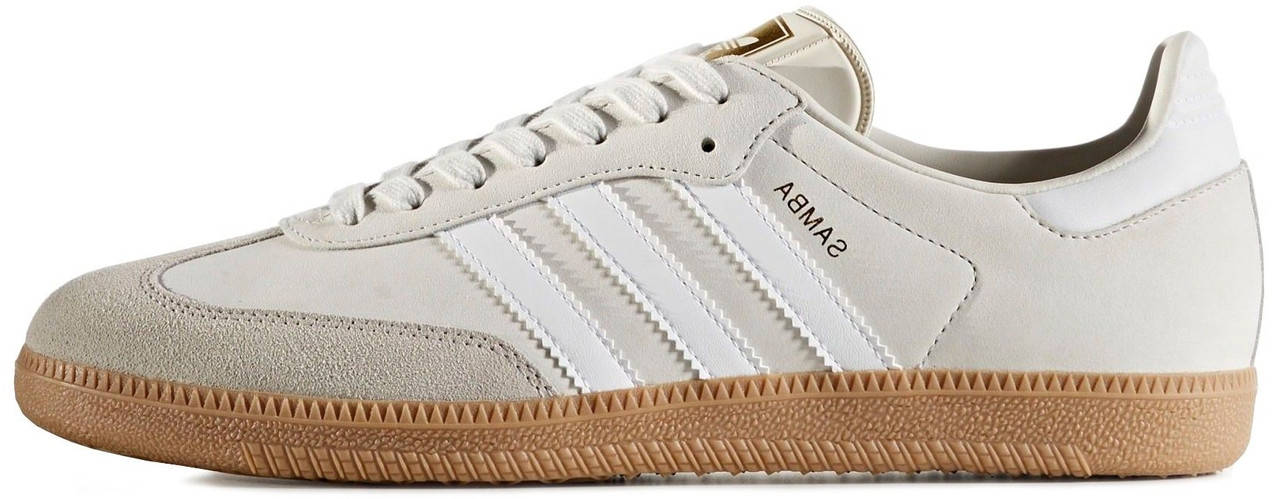 

Мужские кроссовки Adidas Samba OG Vintage White (адидас самба, белые) 42, Белый