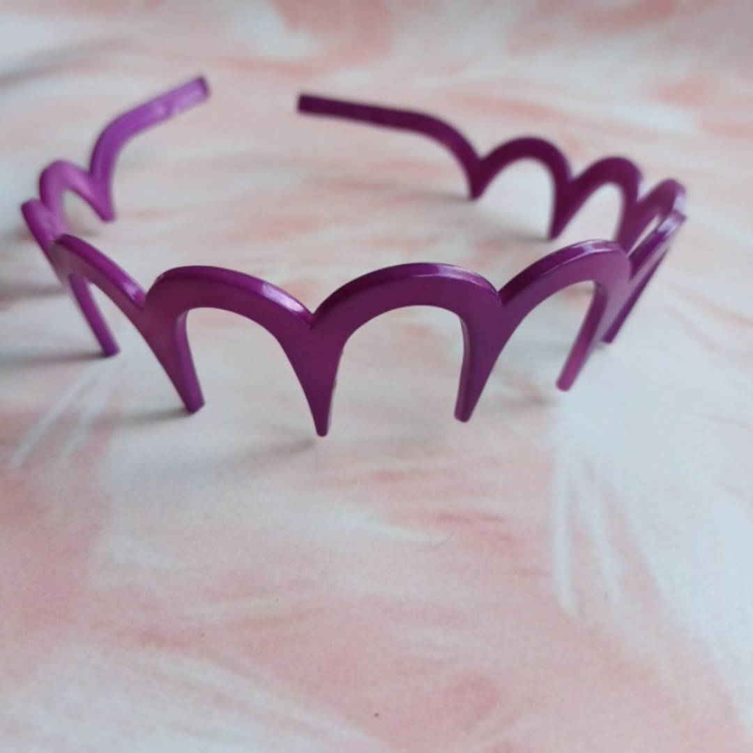 

Обруч "корона" перламутр сливовый