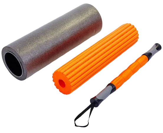 

Роллер массажный 3 в 1 Zelart Yoga Roller 16,5*45 см (роликовый массажер, 2 роллера для массажа и йоги)