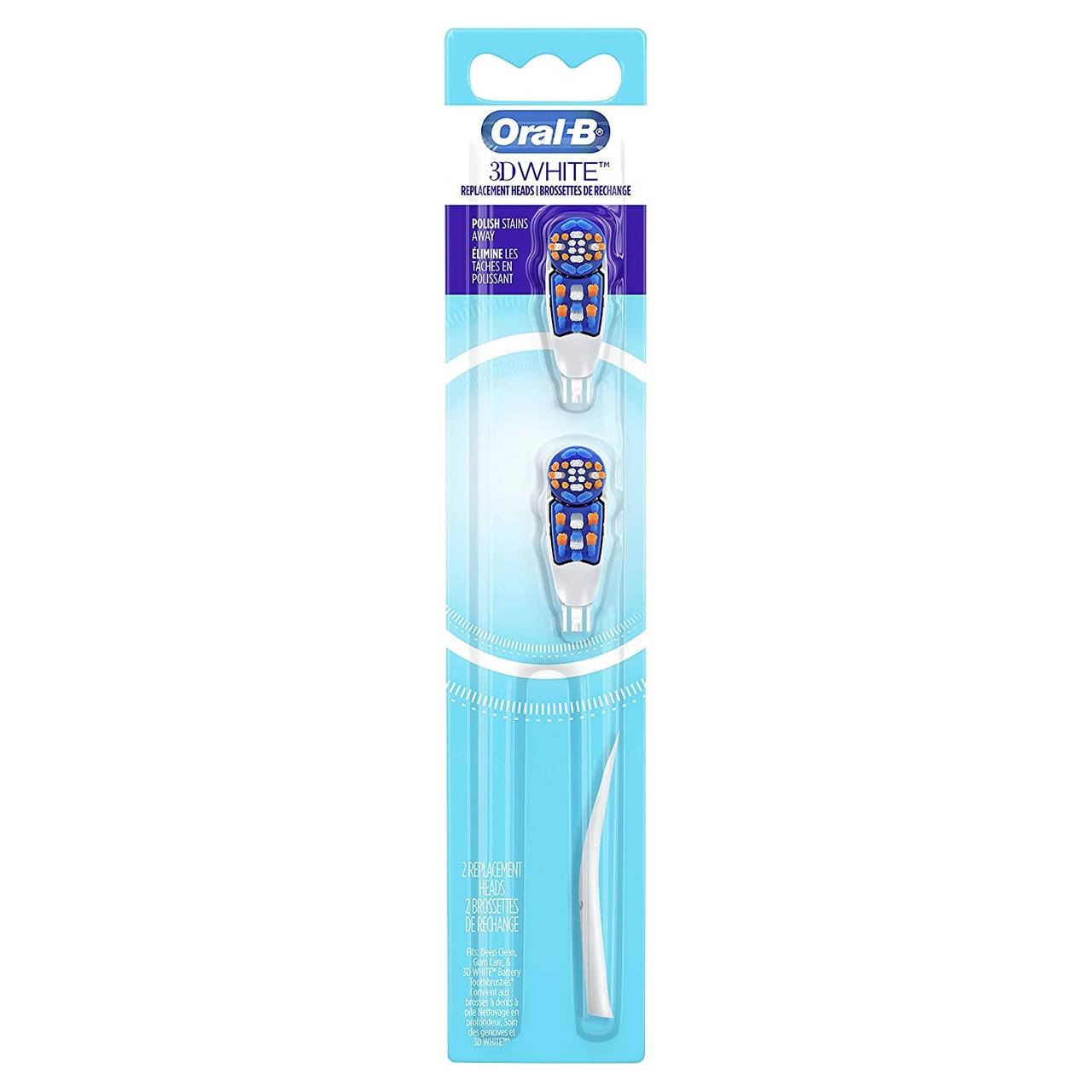 

Змінні насадки для електричної зубної щітки Oral-B 3D White Action Power, (2 шт)