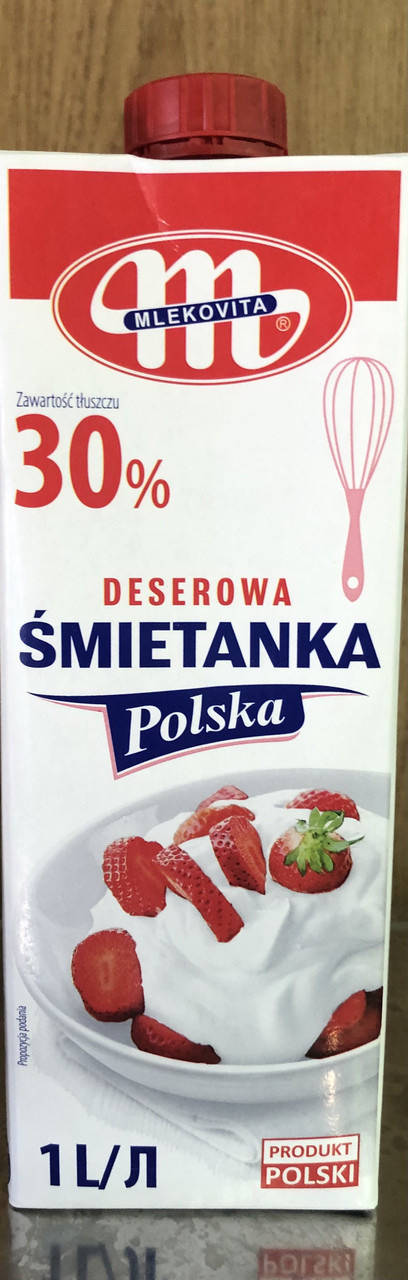 

Сливки Smietanka Mlekovita Polska 30% 1 л