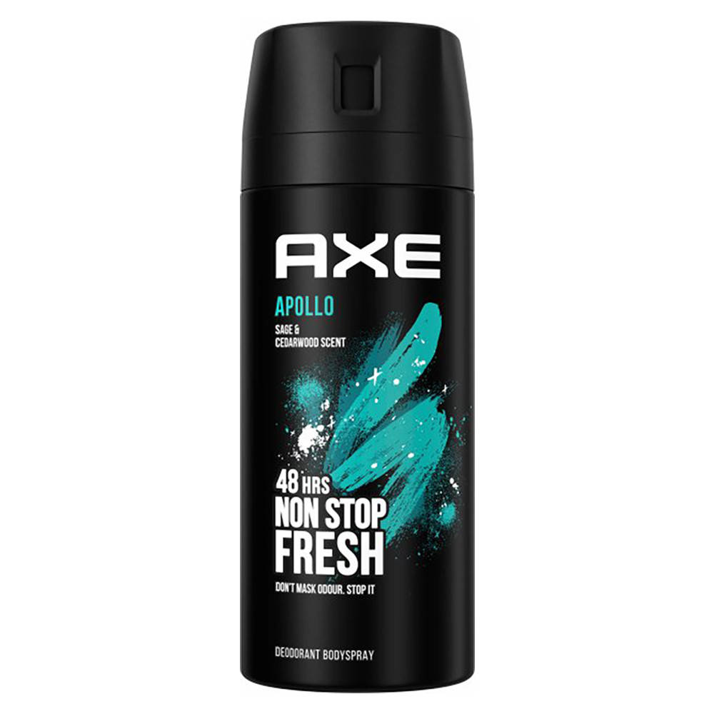 

Дезодорант-спрей для мужчин AXE Appolo 48H Non Stop Fresh 150 мл (6001087364621)