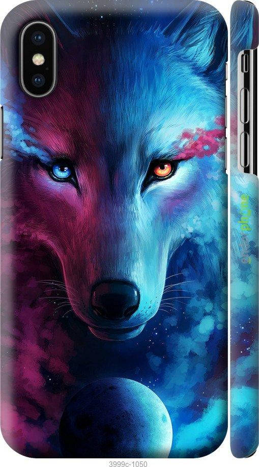 

Чехол на Apple iPhone X Арт-волк "3999c-1050-18101", Розовый