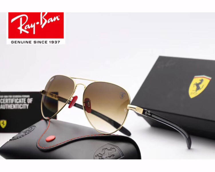 

Солнцезащитные мужские очки в стиле RAY BAN 8307 (001/51 brown) Lux, Коричневый