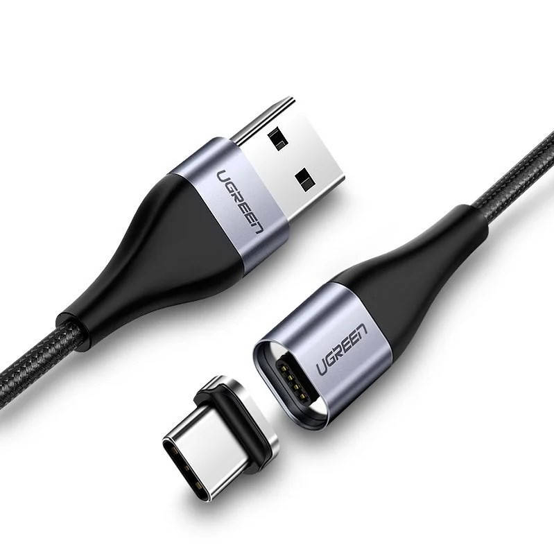 

Кабель зарядный Ugreen Type-C 5V3A магнитный 1М ED023 USB Type-C кабели, Черный