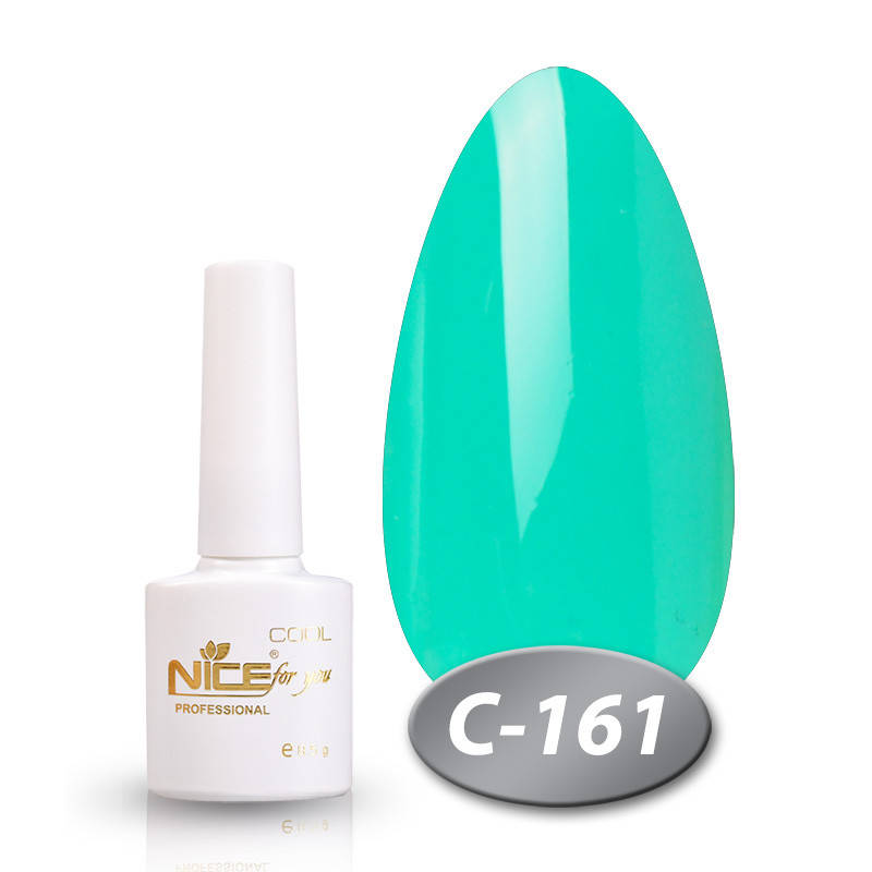 

Гель-лак Nice for you Cool C-161 бирюзовый жемчуг 8,5 мл