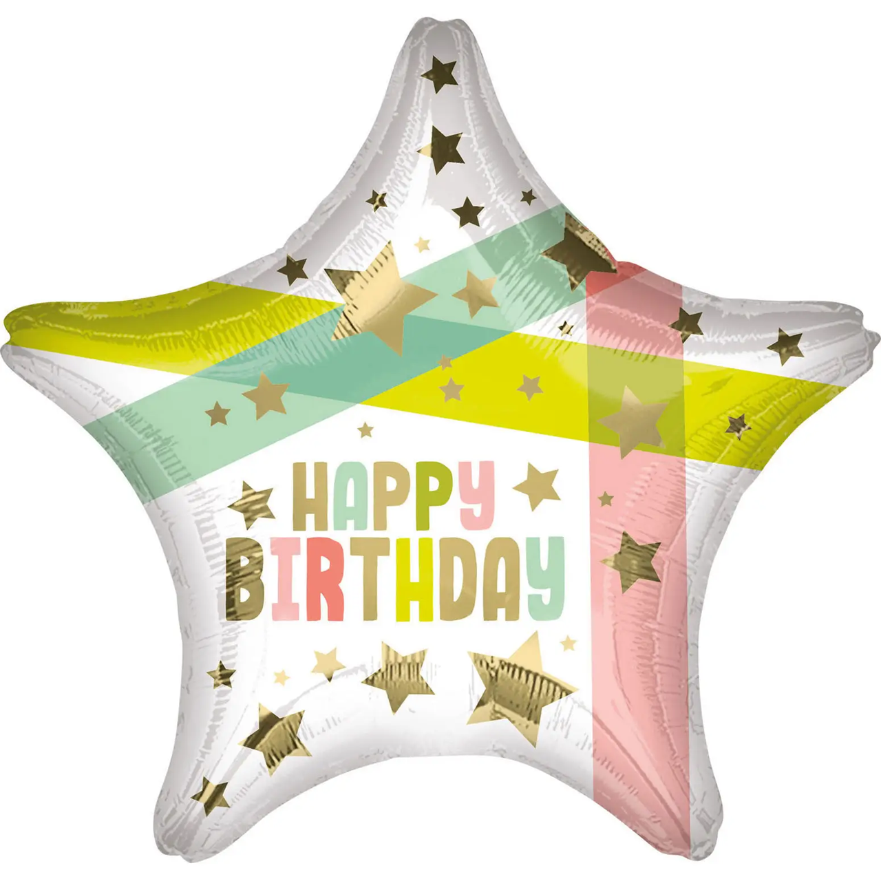 

Фольгированный шарик КНР 18" (45 см) Звезда Happу Birthday нежная, Разные цвета