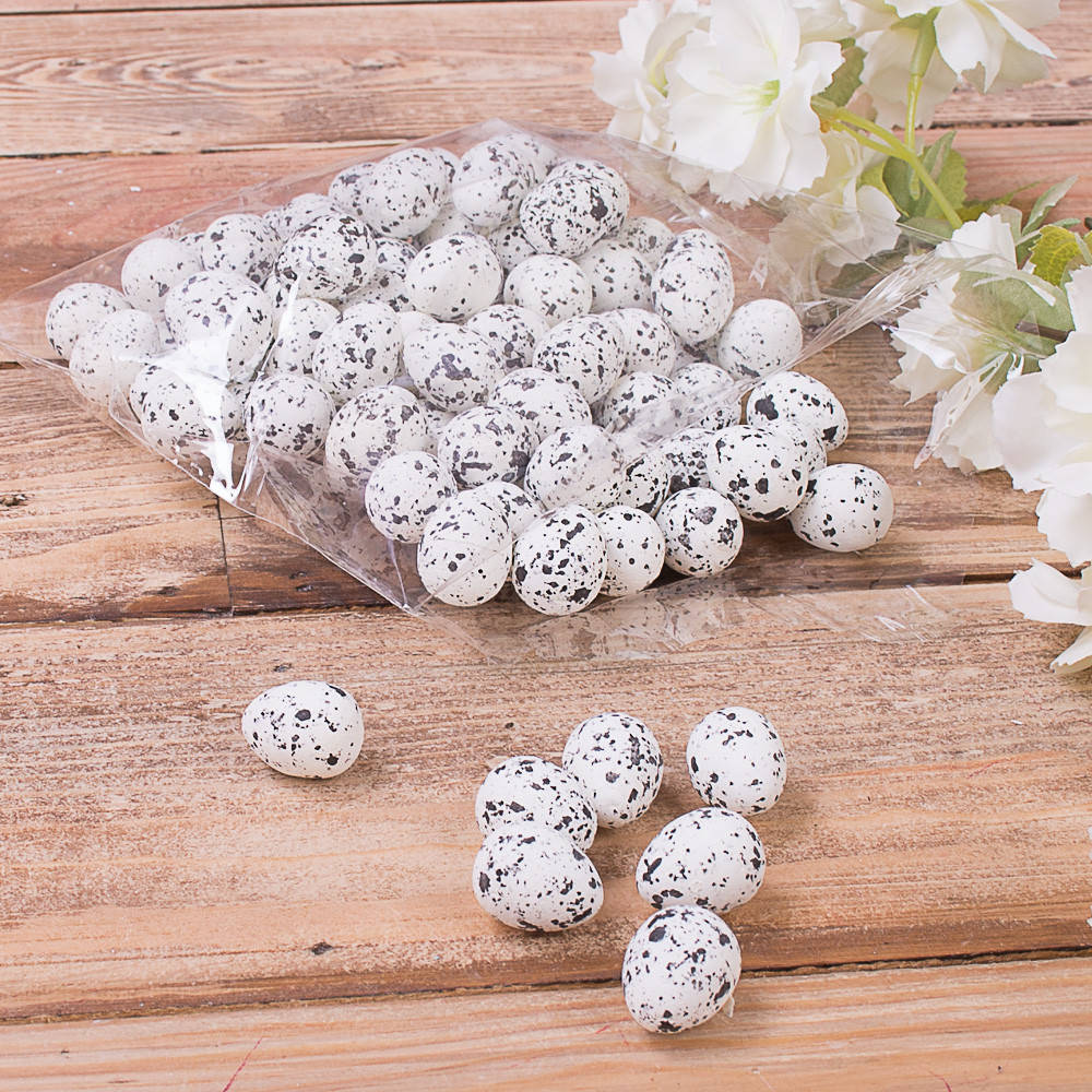 

Яйца перепелиные XS без ленты (2 см) 96 шт, белые