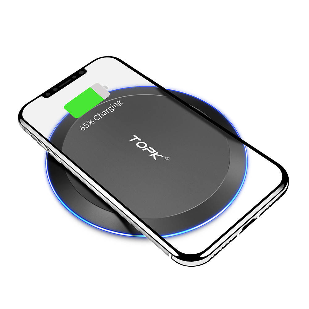 

Беспроводное зарядное устройство Topk 10W Black QI Quick Charge (B46W), Черный