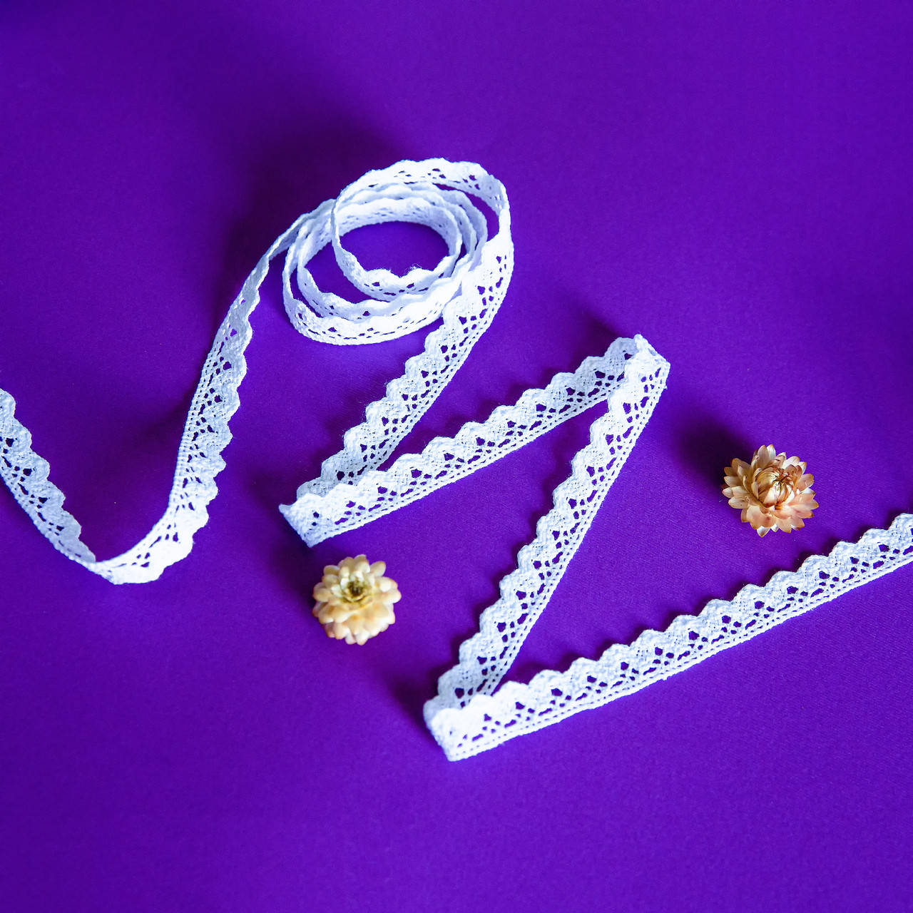 

Кружево натуральное (Лен) хлопковое / цвет белый / ширина 15 мм / заказ от 1 м