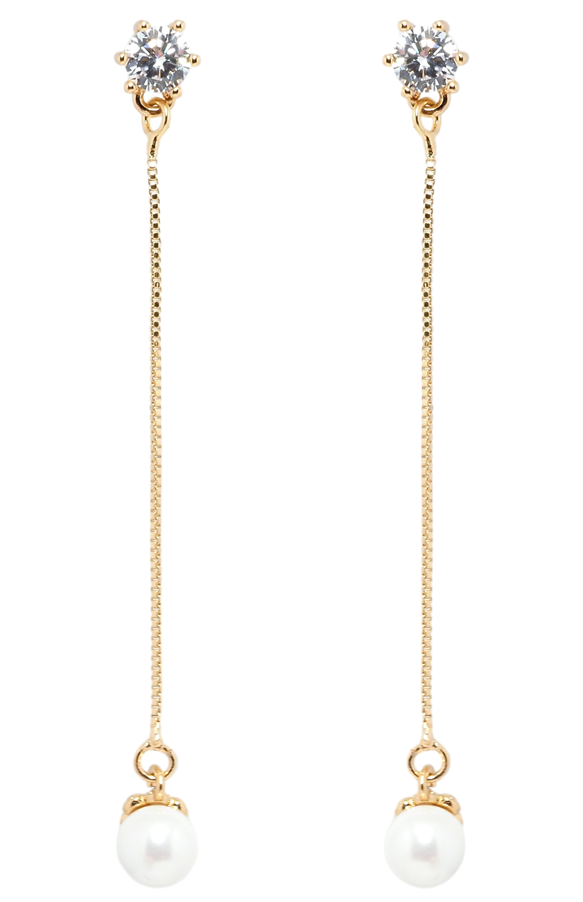 

Серьги Xuping Позолота 18K гвоздики (пусеты) "Жемчужные подвески"