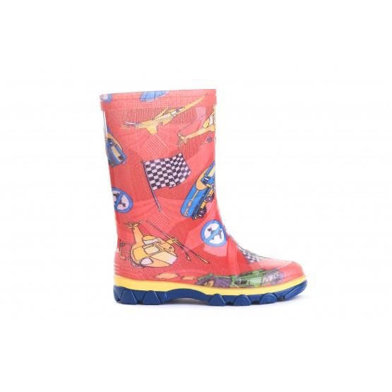

Детские резиновые сапожки Тачки на красномL-9201-4-CH-27 (23-26) 26, Красный
