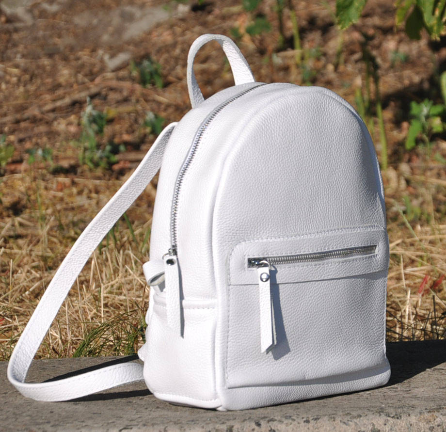 

Кожаный белый городской рюкзак, цвета в ассортименте