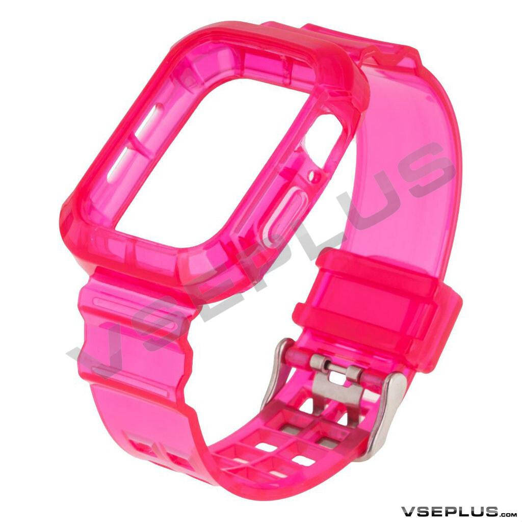 

Ремешок Apple Watch 38 / Watch 40, Band Color Transparent, розовый