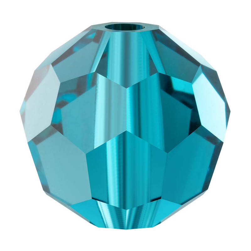 

Круглые хрустальные бусины Preciosa (Чехия)  Indicolite 2-й сорт, Синий