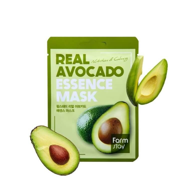 

Корейская тканевая маска с экстрактом авокадо FarmStay Real Avocado Essence Mask 23 ml