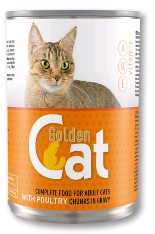 

Корм для кошек с курицей в соусе Golden Cat 415 г Венгрия 5999884350347
