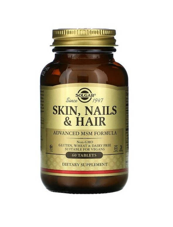 

Skin, Nails & Hair улучшенная формула с MSM, Solgar 60 таблеток