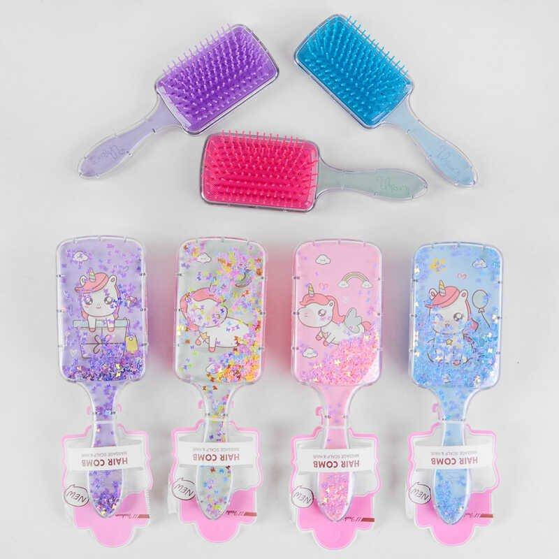 

Расчёска С 51226 (360) 4 вида, с блестками