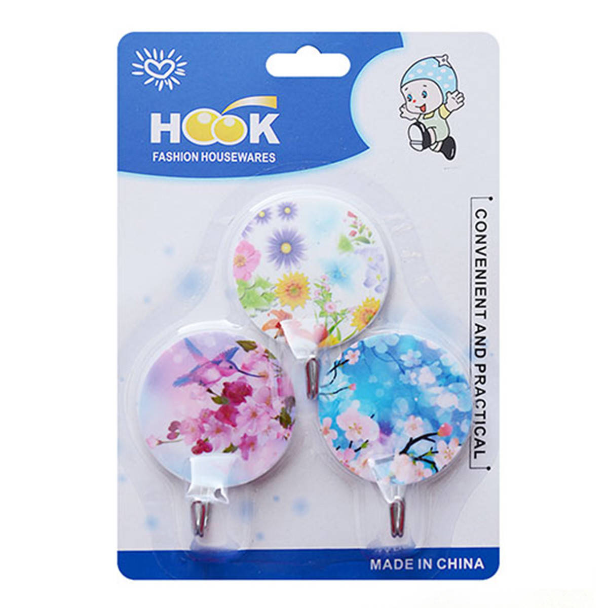 

Крючки самоклеющиеся HOOK "Ассорти" 4.5 см 3 шт (J00074)