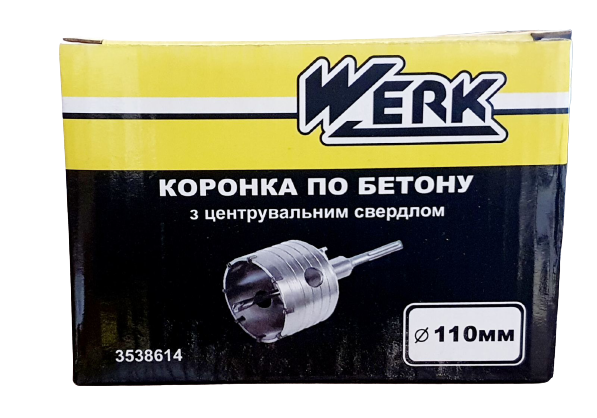 

Коронка по бетону Werk 110мм SDS-plus