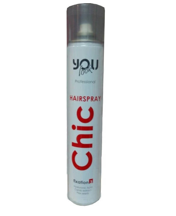

Аэрозольный лак супер сильной фиксации / You Look Chic Hairspray / 500 мл